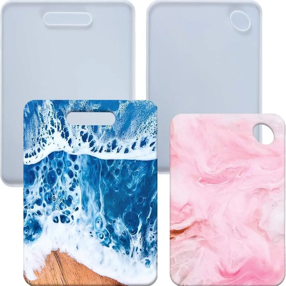 Cutting Board Epoxy Resin Silicone Molds for Serving Tray Platter Concrete Cemen